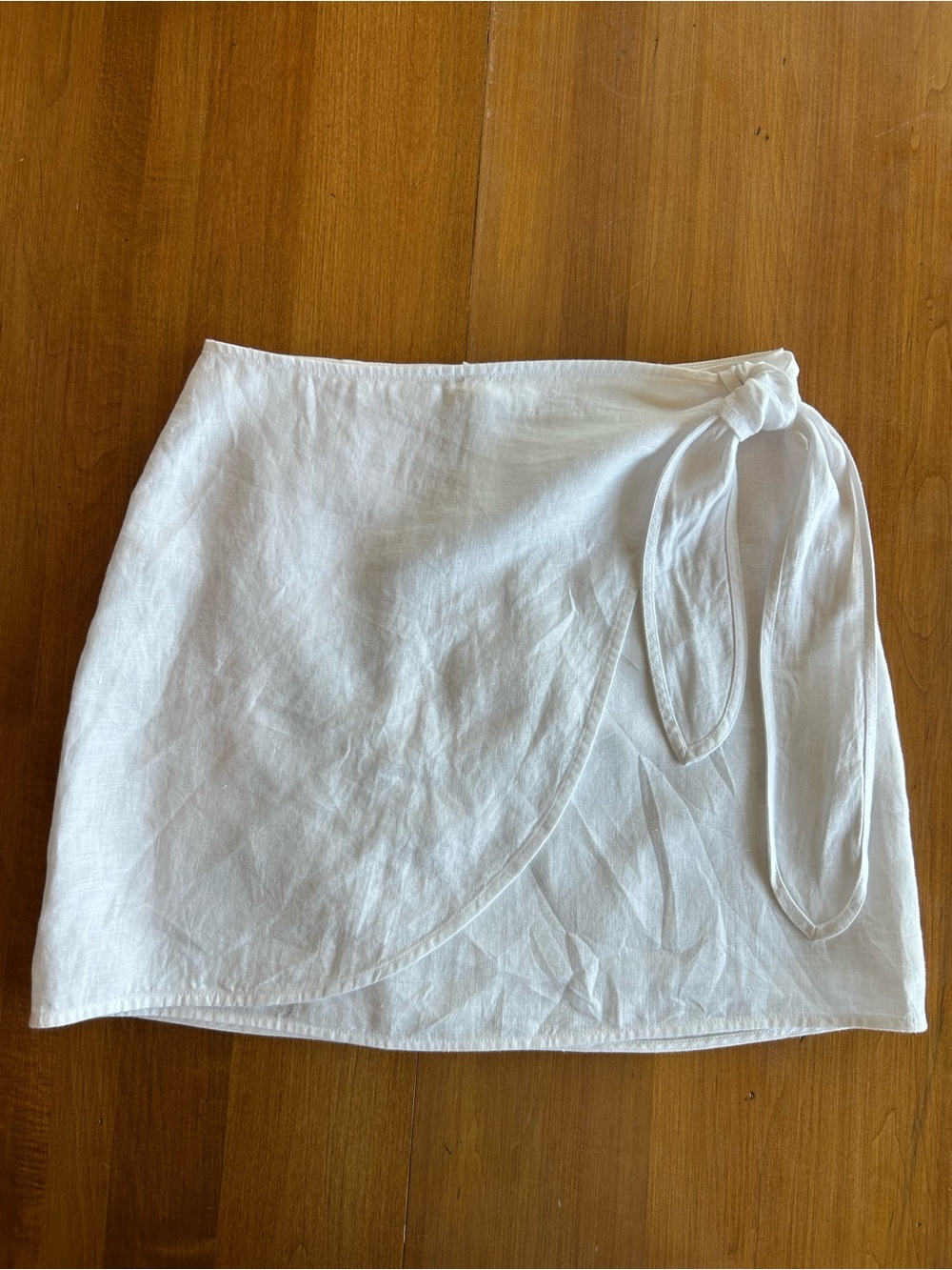 NWOT Wilfred Linen Wrap Tie Mini Skirt